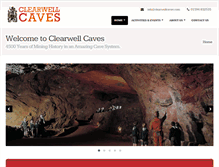 Tablet Screenshot of clearwellcaves.com